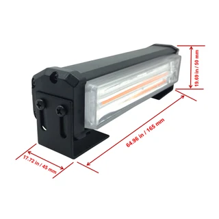 Amber Orange and Cool White COB LED Grille Bumper Side Cluster Flash Strobe Lights 12V. Brand New.