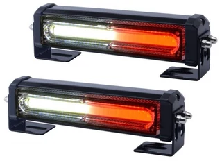RED and Cool White COB LED Grille Bumper Side Marker Cluster Flash Strobe Lights 12V. Brand New.