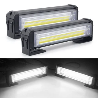 Cool White COB LED Grille Bumper Side Cluster Flash Strobe Lights 12V. Super Bright Brand New.