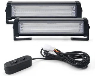 Cool White COB LED Grille Bumper Side Cluster Flash Strobe Lights 12V. Super Bright Brand New.