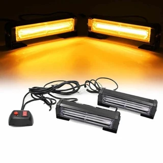 Amber Orange Yellow COB LED Grille Bumper Side Cluster Flash Strobe Lights 12V. Stunning NEW Items.