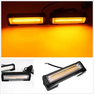 Amber Orange Yellow COB LED Grille Bumper Side Cluster Flash Strobe Lights 12V. Stunning NEW Items.