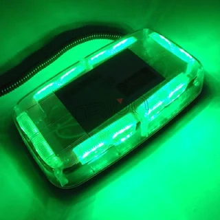 Green High Intensity COB LED Strobe Flash Roof Top Light. Magnetic Mount Base. Brand New Products.