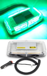 Green High Intensity COB LED Strobe Flash Roof Top Light. Magnetic Mount Base. Brand New Products.