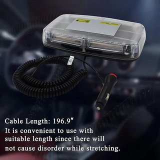 Amber Orange Yellow High Intensity COB LED Strobe Flash Roof Top Light. Magnetic Mount. Brand NEW.