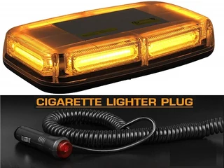 Amber Orange Yellow High Intensity COB LED Strobe Flash Roof Top Light. Magnetic Mount. Brand NEW.
