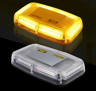 Amber Orange Yellow High Intensity COB LED Strobe Flash Roof Top Light. Magnetic Mount. Brand NEW.