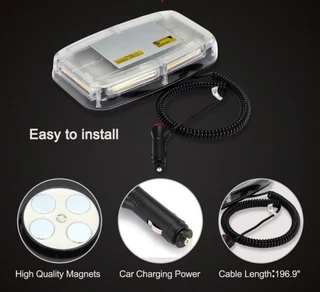 Cool White High Intensity COB LED Strobe Flash Roof Top Light. Magnetic Mount. Brand New Products.