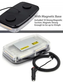 RED High Intensity COB LED Strobe Flash Roof Top Light. Magnetic Mount Base. Brand New Products.