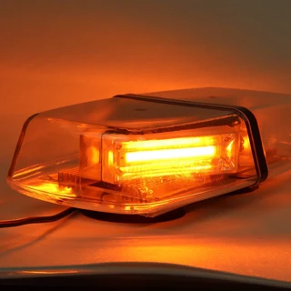 Amber Orange Yellow Flash Strobe Light Magnetic Mount High Intensity COB LED Version. Brand New.