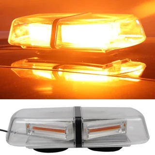 Amber Orange Yellow Flash Strobe Light Magnetic Mount High Intensity COB LED Version. Brand New.