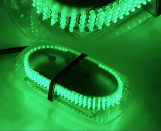 Green LED Flash Strobe Light 240LEDs Magnetic Base for Vehicles. High Intensity. Brand New Products.