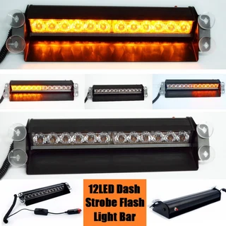 Amber Orange Yellow LED Strobe Vehicle Windscreen Flash Dashboard Light with 3 Modes. Brand NEW.