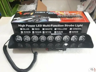 LED Windscreen Vehicle Strobe Dashboard Light Very Long 9LED Version. Dash Lights Brand New Products