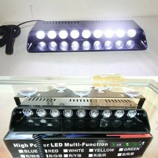LED Windscreen Vehicle Strobe Dashboard COOL WHITE Light Very Long 9LED Version. Brand New Products.