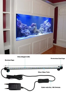 LED Submersible Tube Light for Aquariums, Fish Tanks etc. Cool White Light Colour Brand New Products