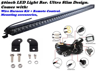 LED Light Bar 50inch Ultra Slim Design, Remote Control Wire Harness and More. Brand New Products.