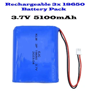 Rechargeable 18650 Battery Triple Pack 3.7V 3P-Cells. Light Duty Applications. Brand New Products.