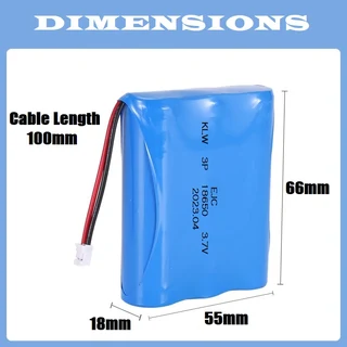 Rechargeable 18650 Battery Triple Pack 3.7V 3P-Cells. Light Duty Applications. Brand New Products.