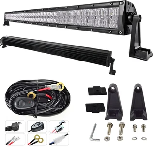 240W 4D and 5D New Generation LED Light Bar and Wire Harness Kit LED Auto Work Spot Search Light Bar