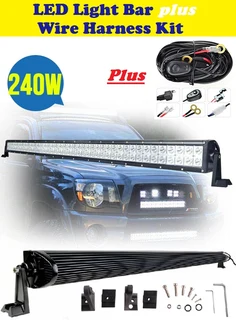 LED Light Bars: 240W 10~32V Hi-Power LED Auto Light Bars Plus Wire Harness Kits. Brand New Products.