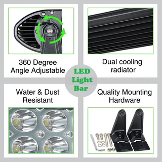 LED Light Bars: 240W 10~32V Hi-Power LED Auto Light Bars Plus Wire Harness Kits. Brand New Products.