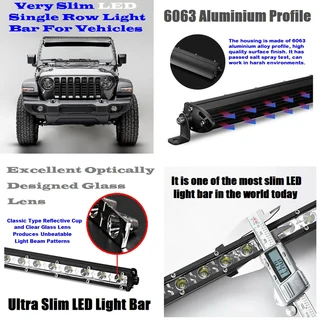 LED Light Bar 640mm Very Slim Design 9~60V DC 72W Single Row Version. Brand New Products.