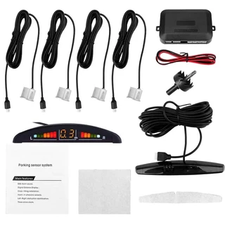 Vehicle Reversing Parking Sensor System with 4 Sensor Probes and LED display. White Colour Brand NEW