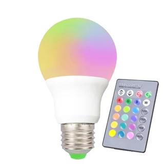 Colour Changing LED RGB Light Bulb with Wireless IR Remote Control. MultiColour. Brand New Products.