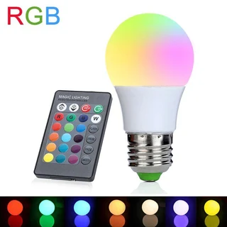 Colour Changing LED RGB Light Bulb with Wireless IR Remote Control. MultiColour. Brand New Products.