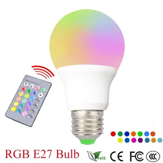 Colour Changing LED RGB Light Bulb with Wireless IR Remote Control. MultiColour. Brand New Products.