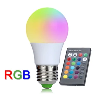 Colour Changing LED RGB Light Bulb with Wireless IR Remote Control. MultiColour. Brand New Products.