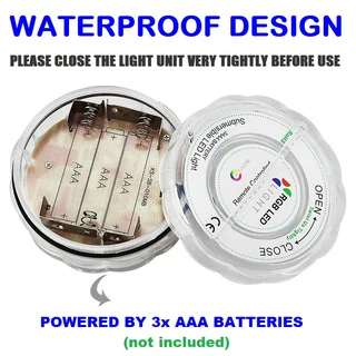 Waterproof RGB LED MultiColour Remote Controlled Submersible Lamp. Party Time. Brand New Products.