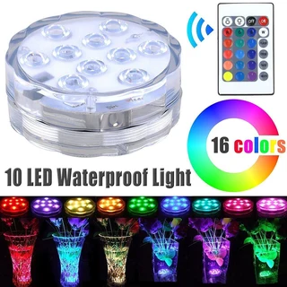 Waterproof RGB LED MultiColour Remote Controlled Submersible Lamp. Party Time. Brand New Products.