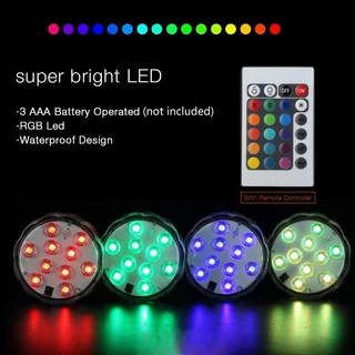 Waterproof RGB LED MultiColour Remote Controlled Submersible Lamp. Party Time. Brand New Products.