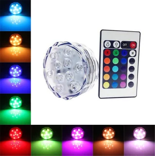 Waterproof RGB LED MultiColour Remote Controlled Submersible Lamp. Party Time. Brand New Products.