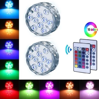 Waterproof RGB LED MultiColour Remote Controlled Submersible Lamp. Party Time. Brand New Products.