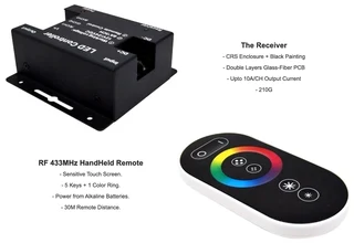 Touch Remote Wireless RGB LED Controller Latest Advanced Version for 12V and 24V. Brand New Products