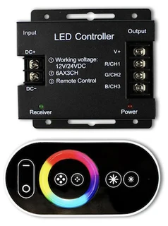 Touch Remote Wireless RGB LED Controller Latest Advanced Version for 12V and 24V. Brand New Products