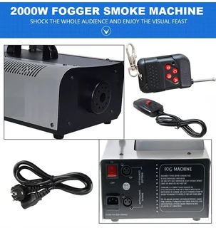 Professional Smoke Fogger Machine 2000W Heavy Duty, Compact and High Capacity. Brand New Products.
