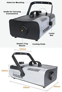 Professional Smoke Fogger Machine 2000W Heavy Duty, Compact and High Capacity. Brand New Products.