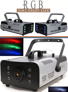 Professional LED Smoke Fog Machine 1500W Heavy Duty Compact High Capacity. Has RGB LEDs. Brand NEW.
