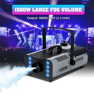 Professional LED Smoke Fog Machine 1500W Heavy Duty Compact High Capacity. Has RGB LEDs. Brand NEW.