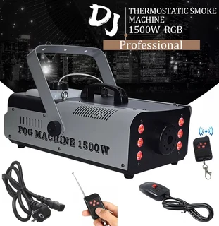 Professional LED Smoke Fog Machine 1500W Heavy Duty Compact High Capacity. Has RGB LEDs. Brand NEW.