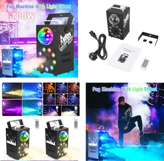 Professional Smoke Fog Machine with MultiColour RGB LEDs and Rotating Light Ball. Brand New Products