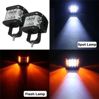 Vehicle Flash / Strobe Dual Colour (Amber and White) Unique LED Side Shooter Spot Light. Brand NEW.