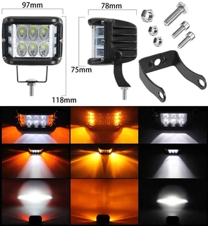 Vehicle Flash / Strobe Dual Colour (Amber and White) Unique LED Side Shooter Spot Light. Brand NEW.