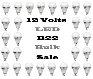 7W 12V E27 and B22 BULK SALE: 100x LED Light Bulbs. These 12V Bulbs Are Ideal For Load Shedding. NEW