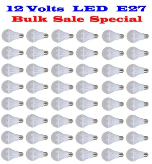 7W 12V E27 and B22 BULK SALE: 100x LED Light Bulbs. These 12V Bulbs Are Ideal For Load Shedding. NEW