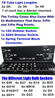 Big Aluminium Trolley Case For Testing / Displays / Demos of Light Bulbs/Tubes. Pre-Owned Product.